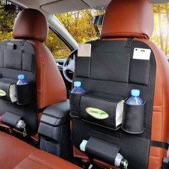 Túi da đựng đồ đa năng treo sau ghế lái hoặc ghế phụ xe hơi, chất liệu da bền đẹp B351, NÂU